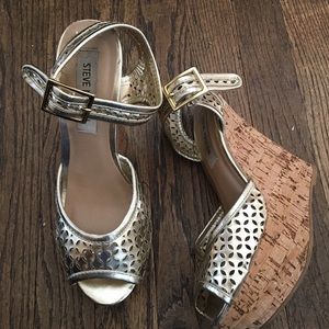 Gold Steve Madden Wedges
